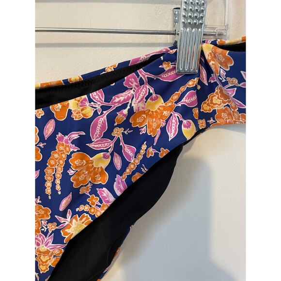 J. Crew Floral Swim Bikini Bottom Navy Pink Orange Size XXL NEW - Picture 5 of 9